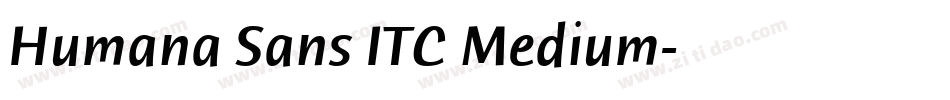 Humana Sans ITC Medium字体转换